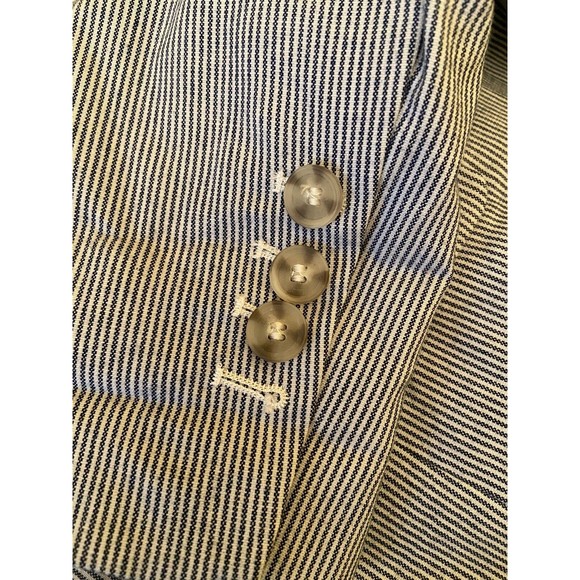Catherine Malandrino Women’s Sz‎ S Blue Pinstripe Blazer — Single-Breasted - Picture 12 of 12
